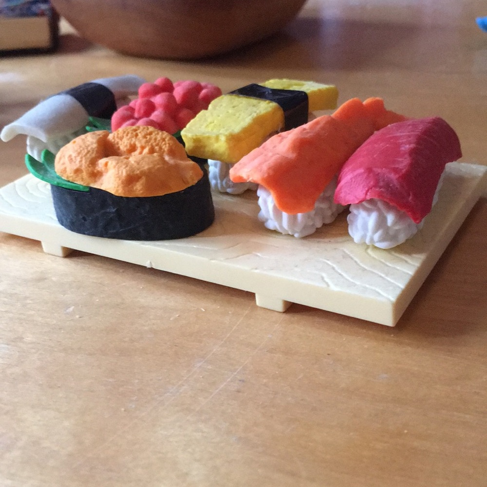 Sushi Rubber Food Erasers